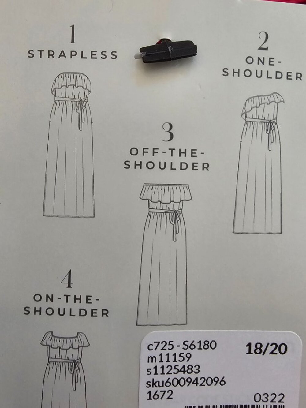 New Lane Bryant Convertible 4 Way Dress One On Off the Shoulder Strapless 18/20 - Picture 8 of 16